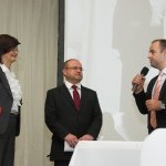 3.ročník Profesia days. Ivana Molnárova generálna riaditeľka spoločnosti Profesia a podpredseda vlády  SR Jozef Mihál. 15.2.2012 Bratislava