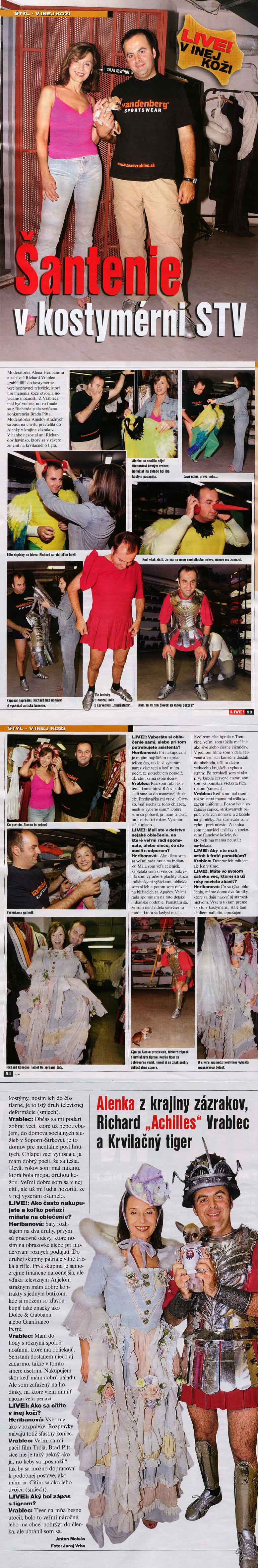 Magazín LIVE!, jún 2004: Šantenie v kostymérni STV