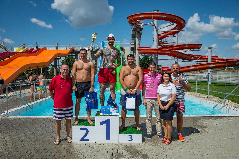 11.ročník amaterskych majstrovstiev Slovenska v jazde na tobogane v aquaparku Senec. 4.august, 2019. Senec.