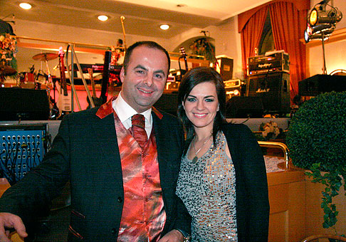 S Martou Jandovou počas muzikálového galavečeru v hoteli Tatra Trenčín. Trenčín 6.2.2010.